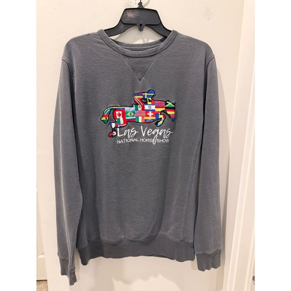 Standard Apparel Las Vegas National Horse Show Grey Crewneck Sweatshirt size S